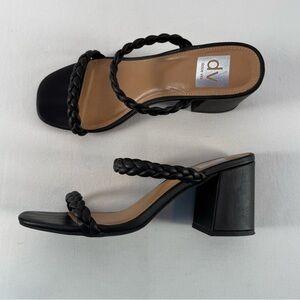 Dolve Vita‎ Braided Block Heel Sandal in Black Size 8